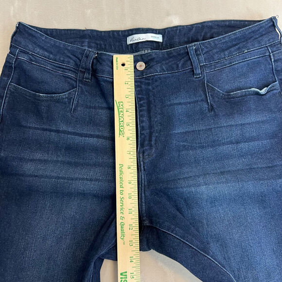 Kancan Jeans Womens 22 Plus Size Mid Rise Dark Wash Skinny Stretch Casual Comfy - Picture 7 of 13